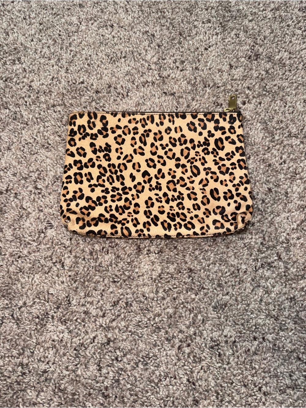 J. Crew Leopard Print Clutch in Tan and Black